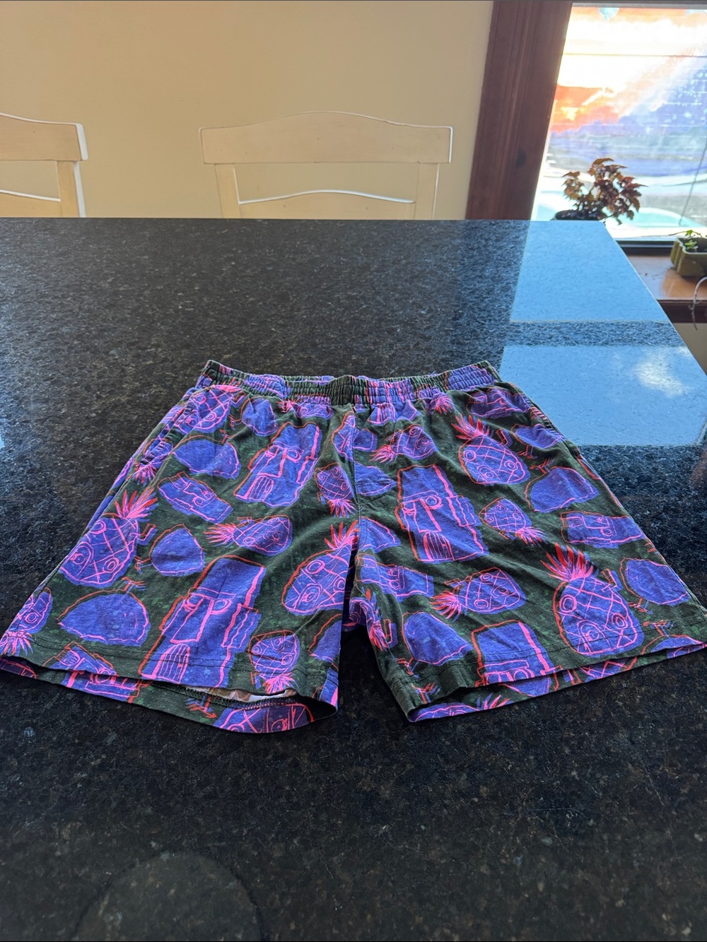 H&M - Black, Blue and Neon Purple - SpongeBob Square Pant’s Shorts
